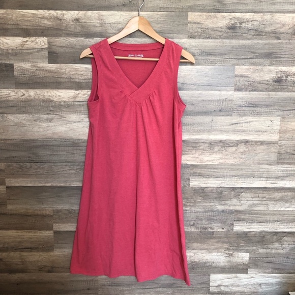 Royal Robbins Sleeveless Pink Cotton Dress Medium - Picture 2 of 8